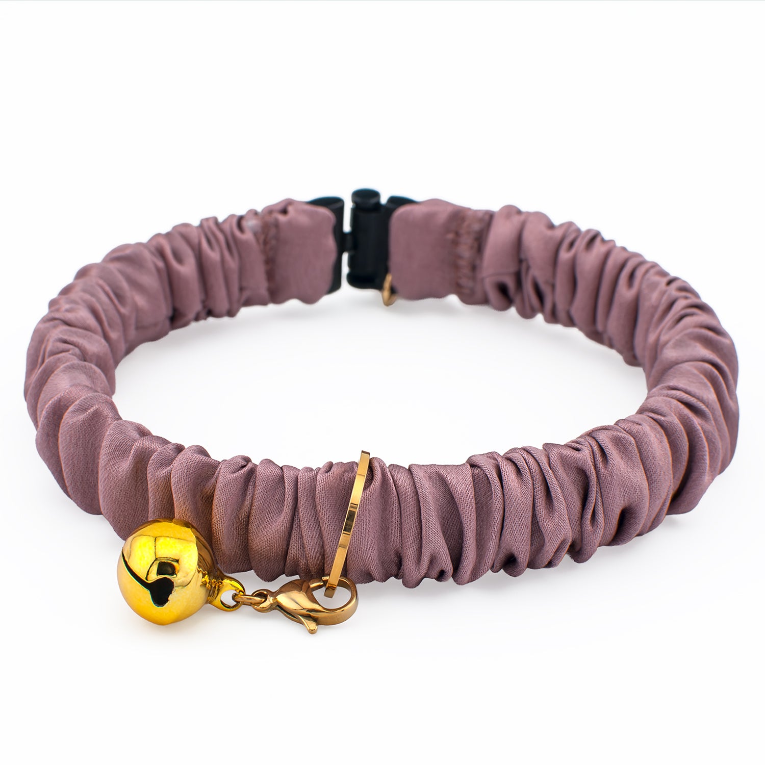 猫首輪02 鈴付き | セーフティバックル シルク首輪 WOODBLANC