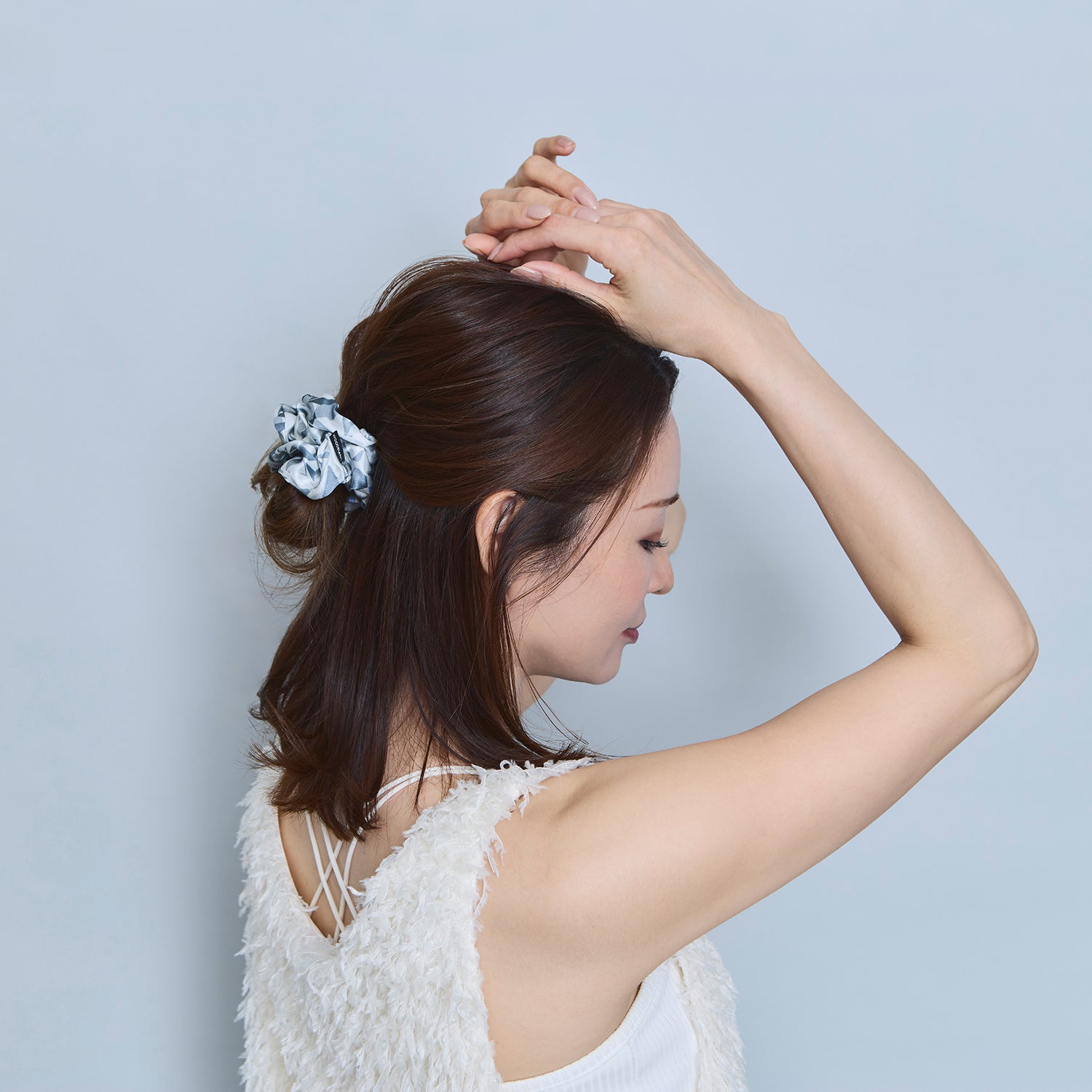 シルクスクランチー01 パターンダイアモンド